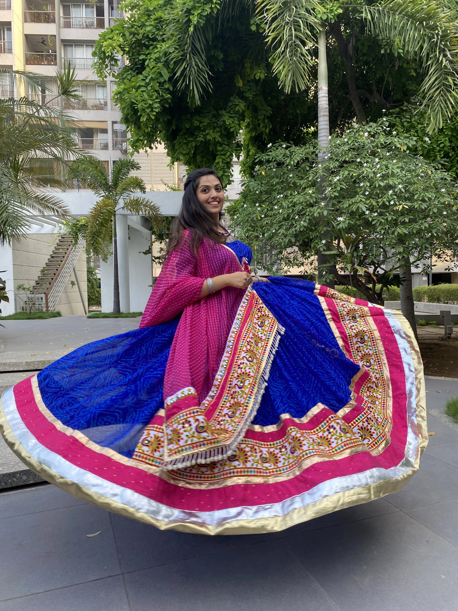 Blue Georgette Leheriya thumbnail 2